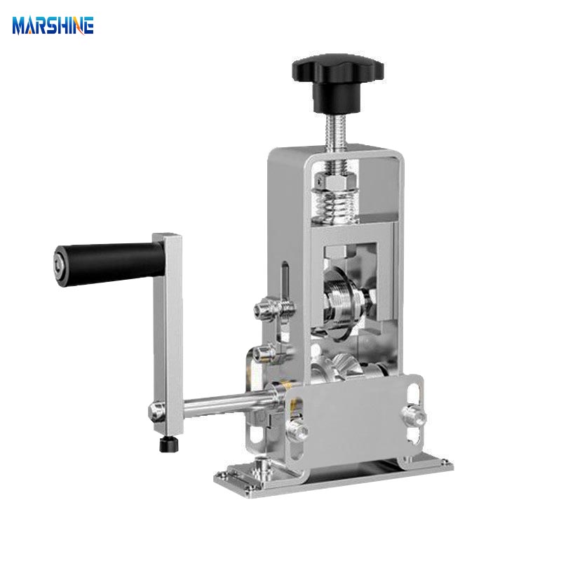 手回しスチールフレームポータブルワイヤーストリッパーマシン