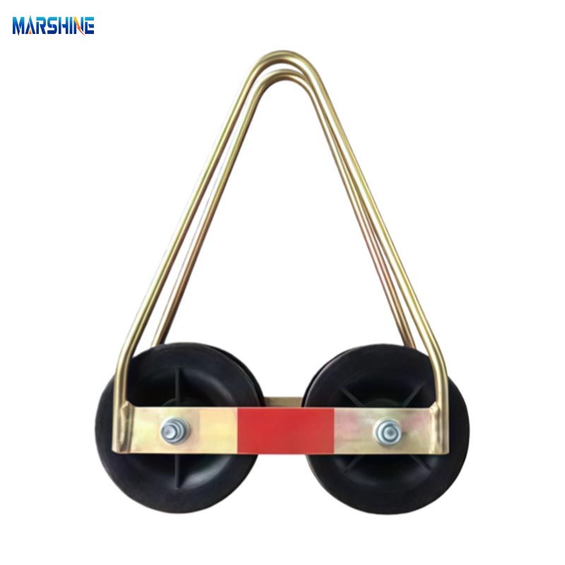 2 シェル オーバーヘッド絶縁ライン亜鉛メッキ鋼フレーム取り付けローラー